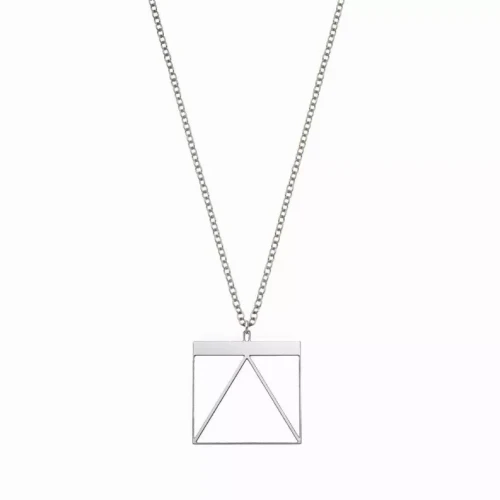 The Equation Pendant | Minimal Geometric Square Necklace