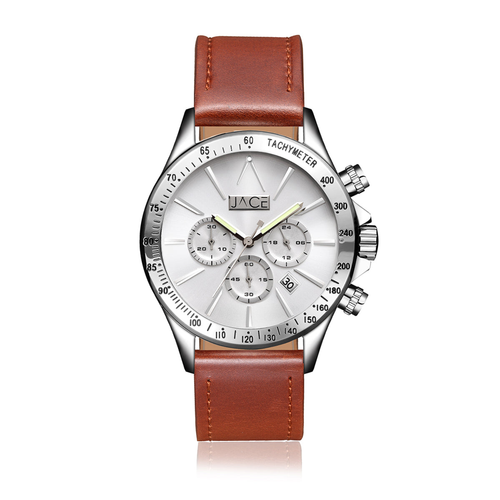 "KATHMANDU" MENS LEATHER BAND CHRONOGRAPH WATCH