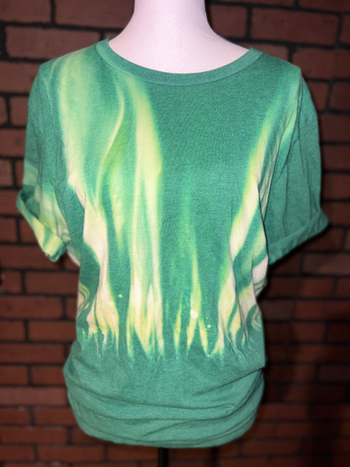 The Green Drip Bleached Blank Tee