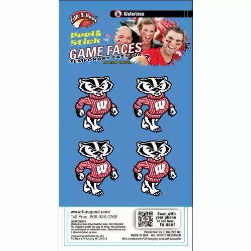 Waterless Peel & Stick Temporary Tattoos Fan-A-Peel / Gamesfaces
