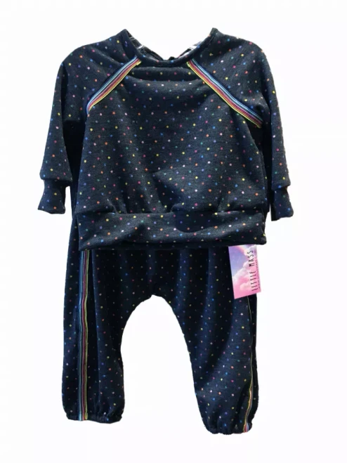 French Terry Polka Dot Sweat Suit Set
