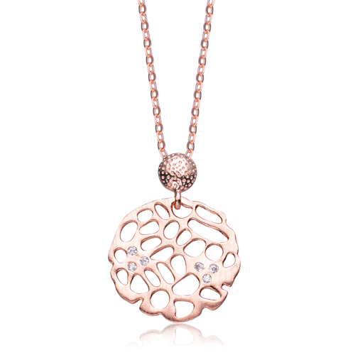 Collette Z Rose Goldplated Sterling Silver Cubic Zirconia Fashion Necklace
