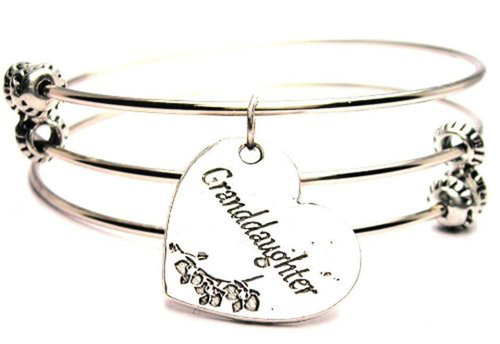 Granddaughter Triple Style Bangle Bracelet