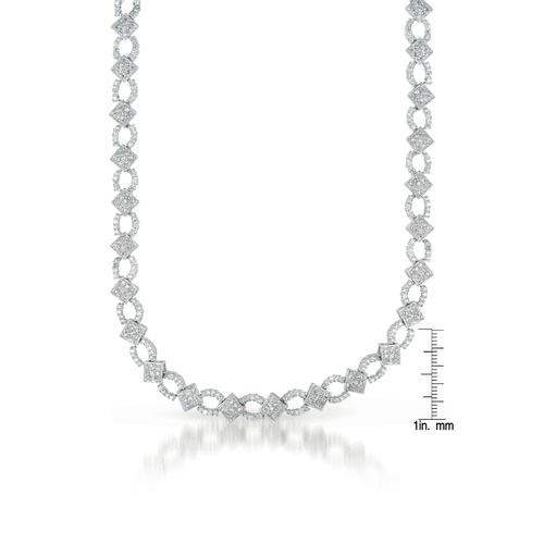 Collette Z Sterling Silver Cubic Zirconia Chain Link Necklace
