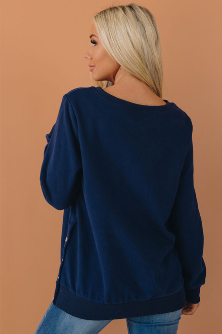 Pacan Pie Casual Button Detail Sweater
