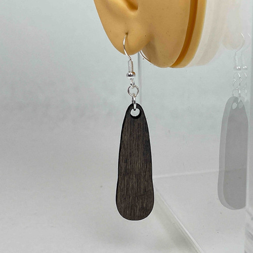 Small Thin Teardrop - Iron Eath Stain - Lightweight Earrings - Handmade