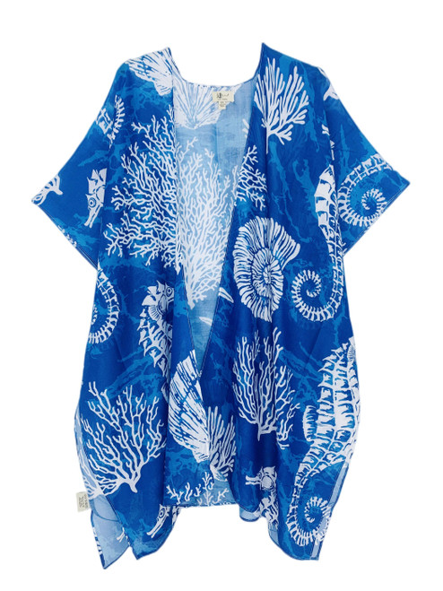 Seahorse Shell & Coral Kimono