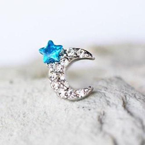 316L Stainless Steel Art of Brilliance To The Moon Cartilage Earring