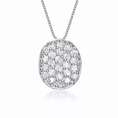 Collette Z Sterling Silver and White Cubic Zirconia Necklace