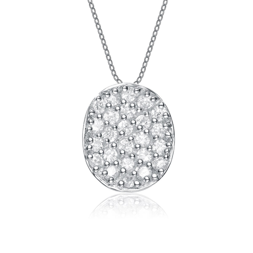 Collette Z Sterling Silver and White Cubic Zirconia Necklace