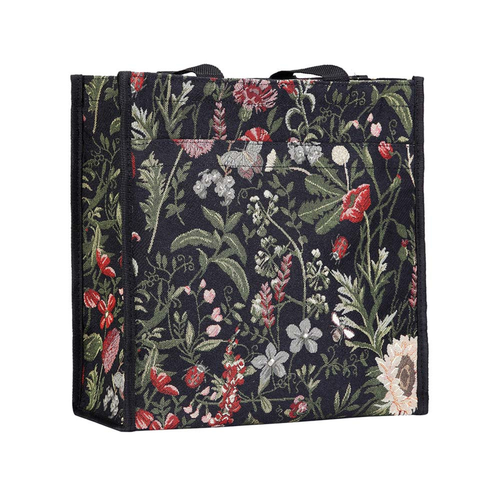 MORNING GARDEN BLACK SHOPPER BAG