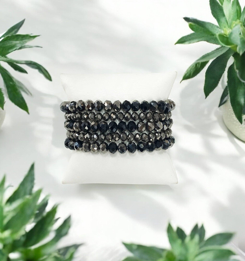 Hematite Stack Bracelet Set 