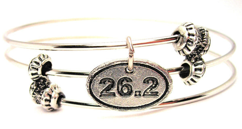 26.2 Marathon Triple Style Bangle Bracelet
