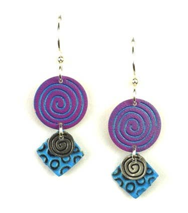 Three Part Purple & Blue with Silver