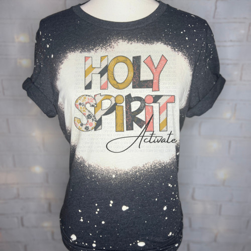Holy Spirit Bleached Graphic Tee