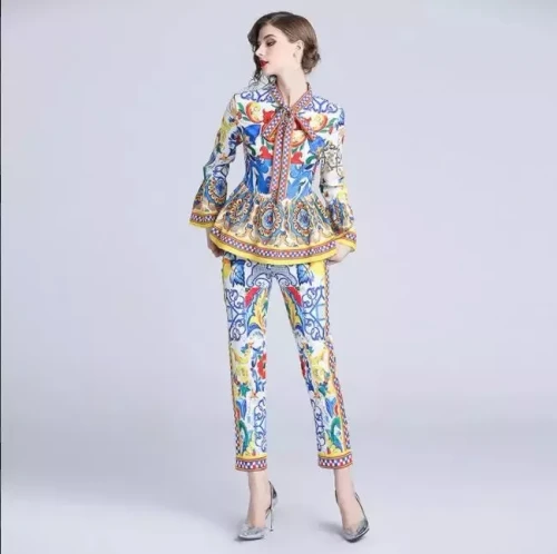 Elegant Bow Collar Two Piece Set