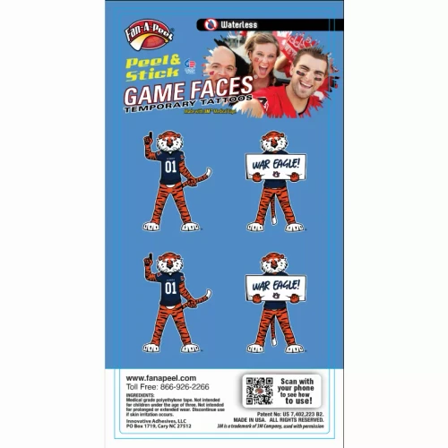 Waterless Peel & Stick Temporary Tattoos Fan-A-Peel / Gamesfaces