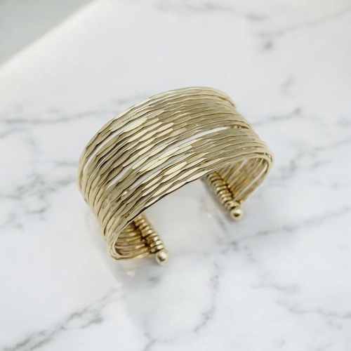 Gold Adjustable Cuff Bracelet 