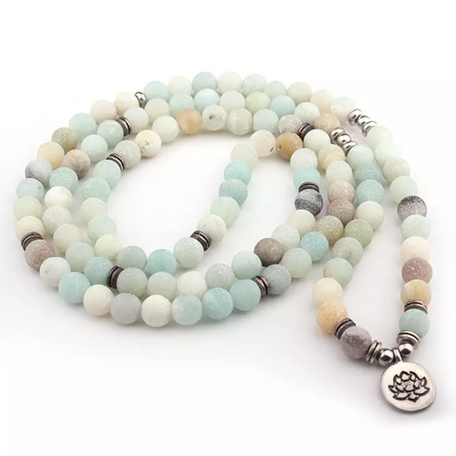 108 Mala Beads Amazonite Bracelet/Necklace Mala