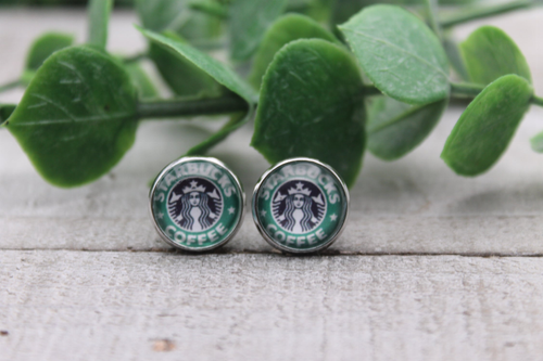 Starbucks  Glass Stud Earrings
