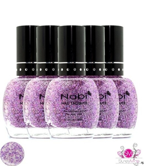 Multi Purple Glitter Nabi Nail Polish