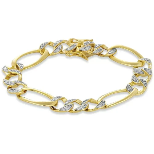 Collette Z Goldtone Sterling Silver Cubic Zirconia Link Bracelet
