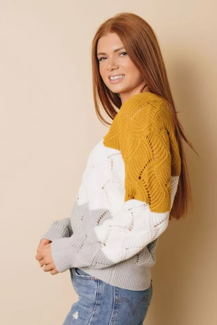 Roman Knitted Cut Out Sweater