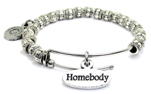 Homebody Metal Beaded Bangle Bracelet