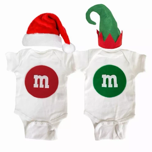 Merry Christmas - M and M's Baby Bodysuit
