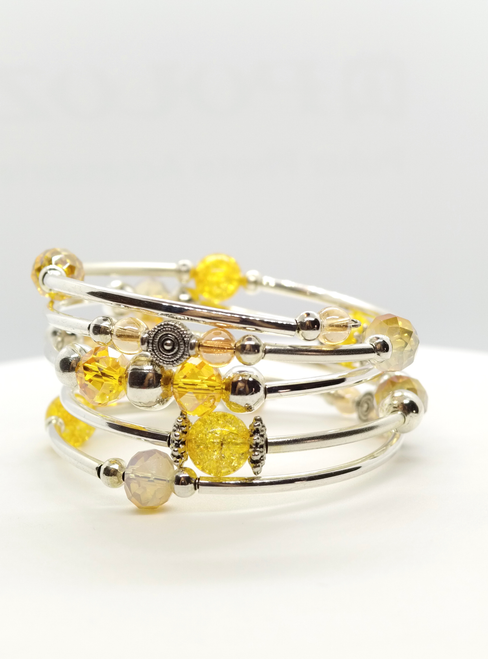 Wrap Bracelets-Monica In Golden Sunrise