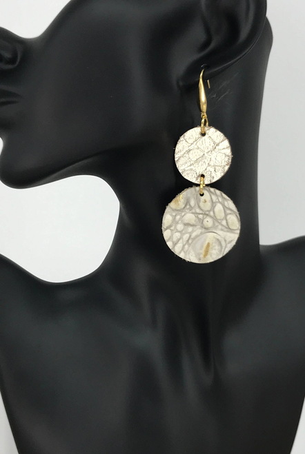 Genine Leather Earrings 