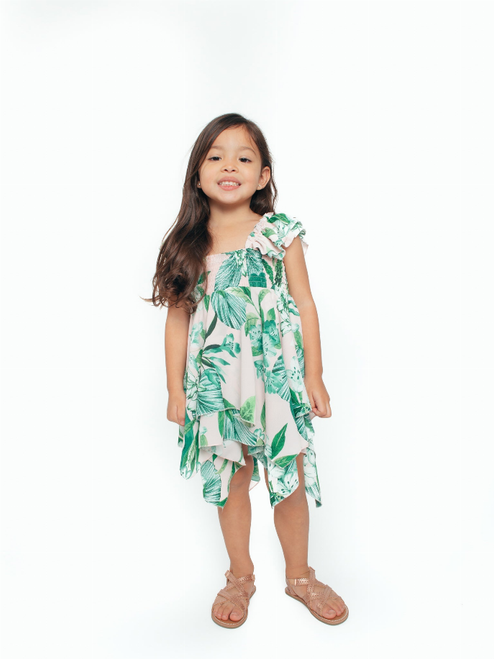 Tropical Floral Scarf Dress