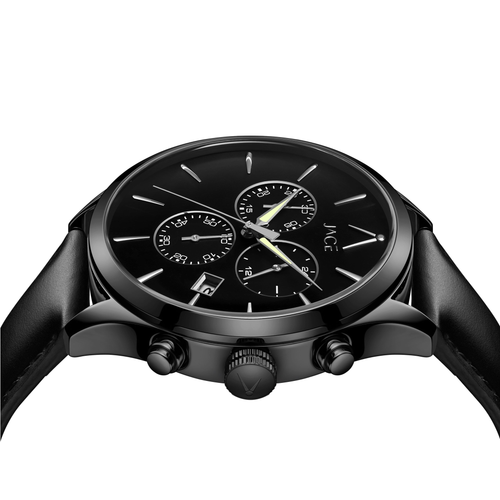 "NEW YORK" MENS LEATHER BAND CHRONOGRAPH WATCH