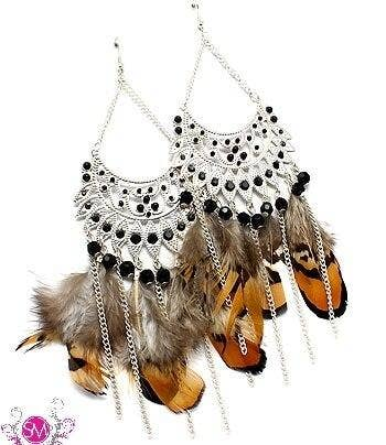 Feather Drama in Silver