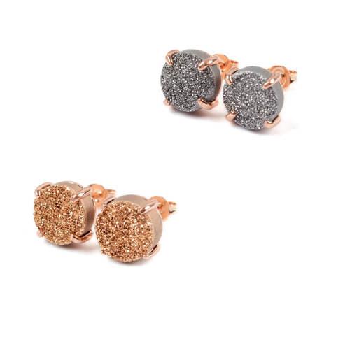 Druzy Earring Duo