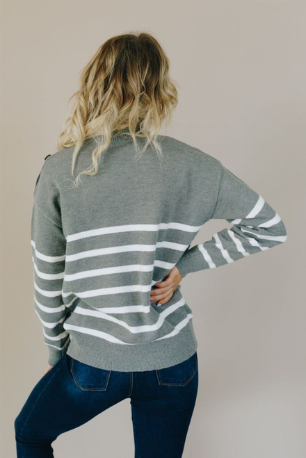 Days Go By Striped Turtleneck Sweater