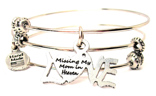Missing My Mom In Heaven Triple Style Bracelet