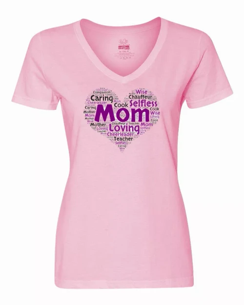 Mom is my Heart Ladies Shirt XLarge