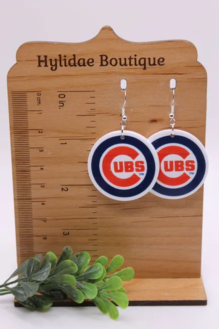 Cubs Baseball || Dangle Earrings