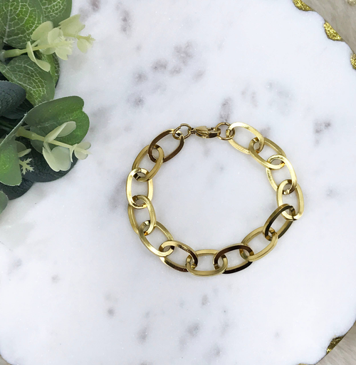 8.25" Stainless Steel Cable Chain Bracelet 