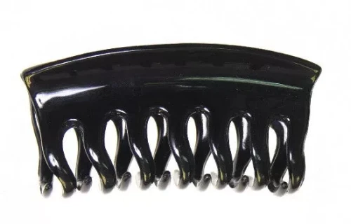 Small Hair Claw Wave Lock Teeth Black