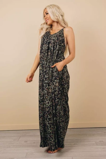 Bindi Leopard Maxi Dress
