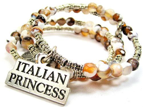 Italian Princess Microcrystalline Quartz Wrap Agate Stone Bracelet