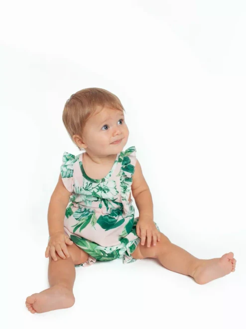 Tropical Floral Bubble Romper