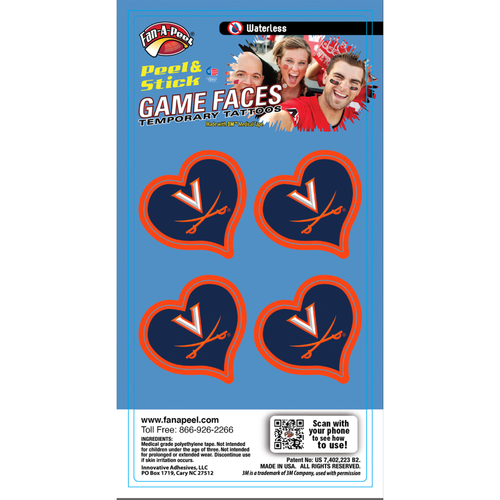 Waterless Peel & Stick Temporary Tattoos Fan-A-Peel / Gamesfaces
