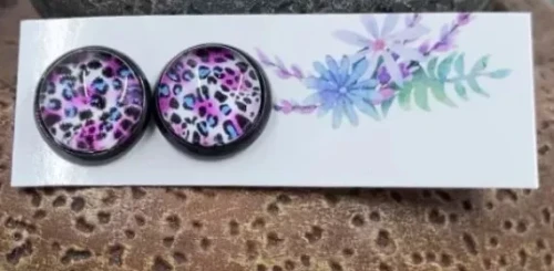 Animal Print Studs