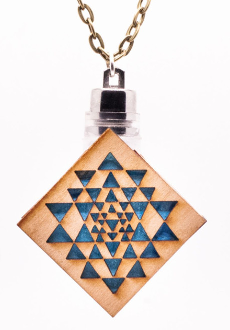 Sri Yantra Cherry Wood Necklace & Pendant