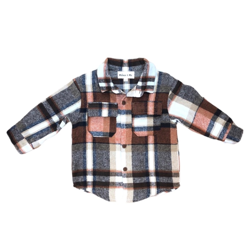 Plaid Shacket (Rust/Camel)
