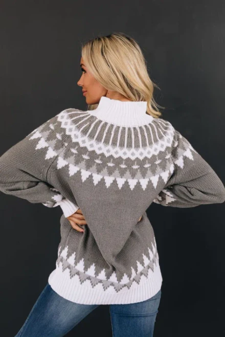Laureen High Neck Knit Sweater