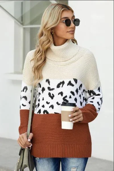 Carol Leopard Print Sweater